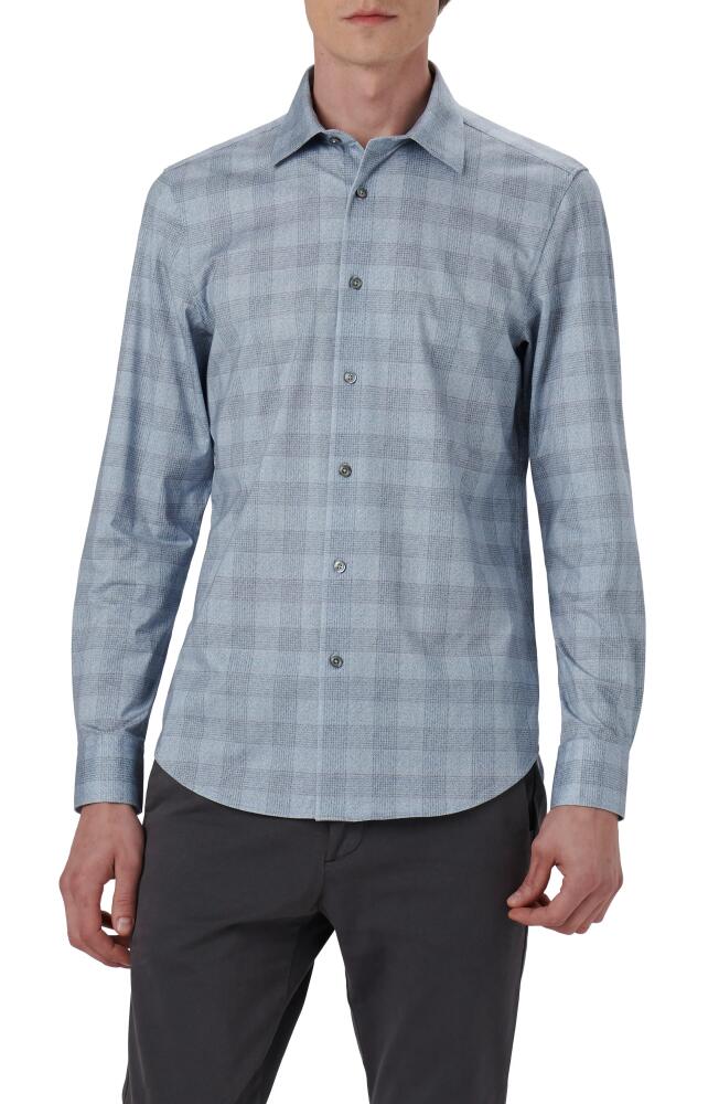 Bugatchi James OoohCotton Plaid Button-Up Shirt in Air Blue Cover