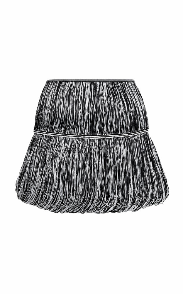 ALAA - Fringed Mini Skirt - Black/white Cover