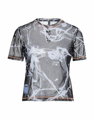 Mcq Alexander Mcqueen Woman T-shirt Steel grey Polyester, Elastane Cover