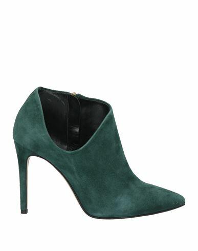 Francesco Sacco Woman Ankle boots Green Leather Cover