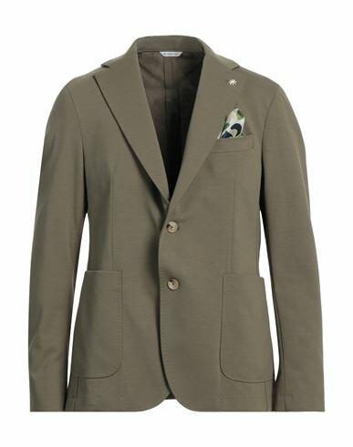 Manuel Ritz Man Blazer Military green Cotton, Polyamide, Elastane Cover