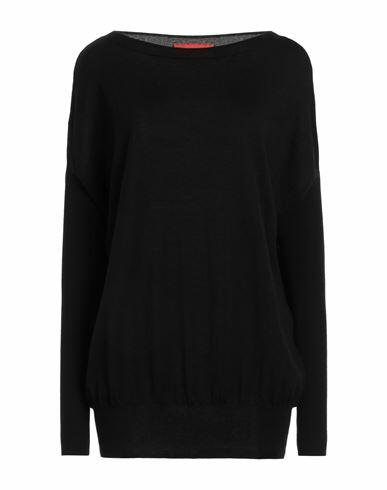 Wild Cashmere Woman Sweater Black Silk, Cashmere Cover