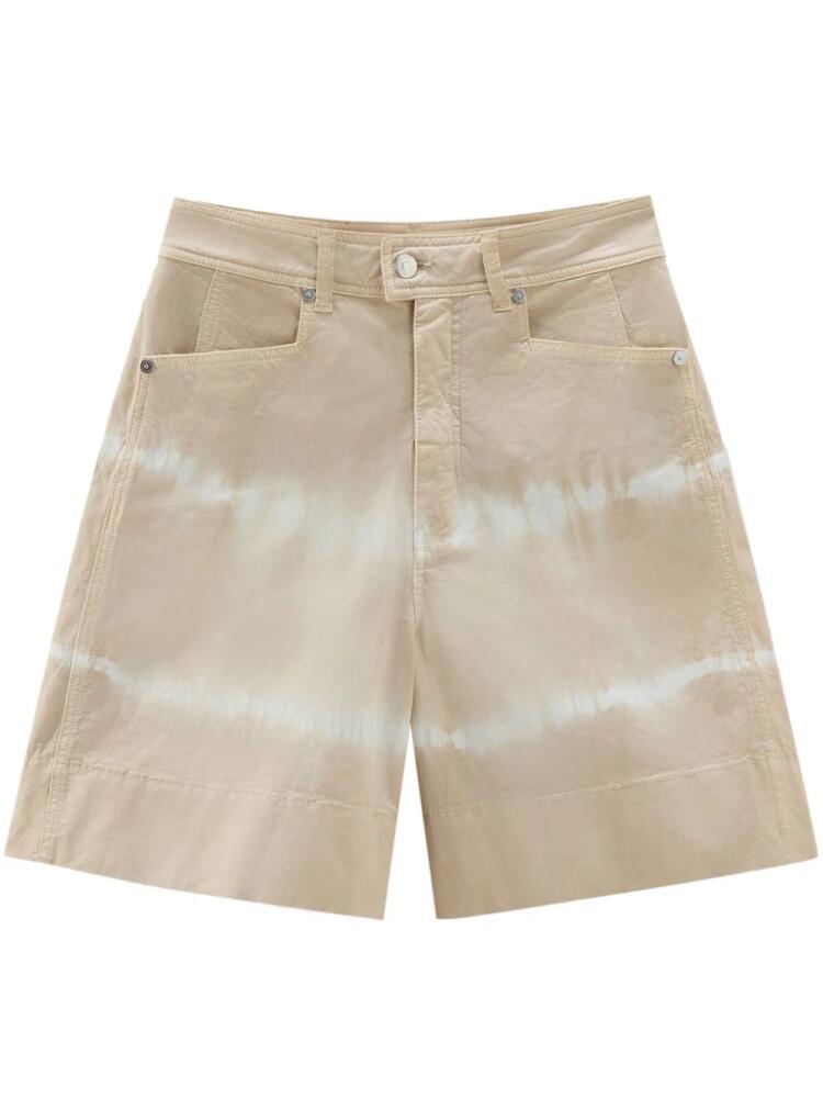 Woolrich tie-dye high-waisted shorts - Neutrals Cover