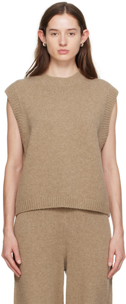 Deiji Studios Beige 'The Knit' Vest Cover