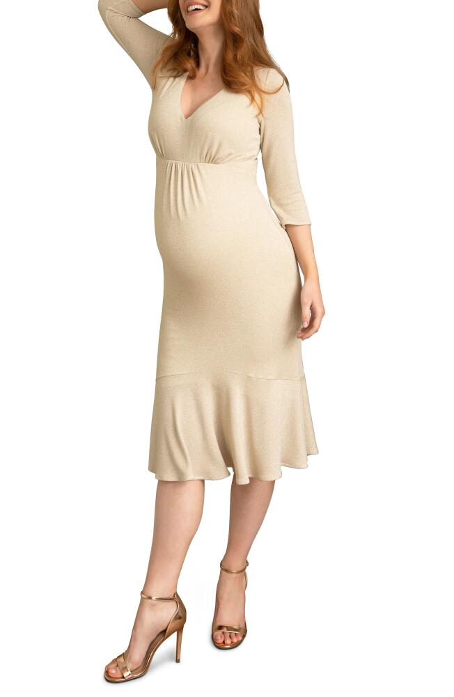 Tiffany Rose Stella Sparkle Knit Maternity Dress in Sparkle Gold Cover