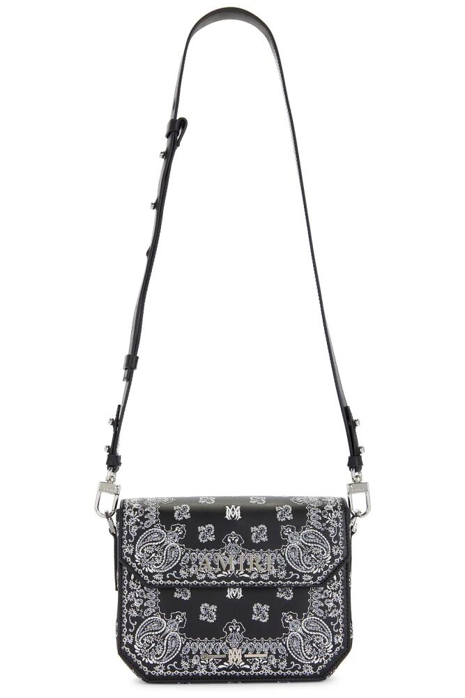 Amiri Bandana Embroidered Crossbody Bag in Black Cover