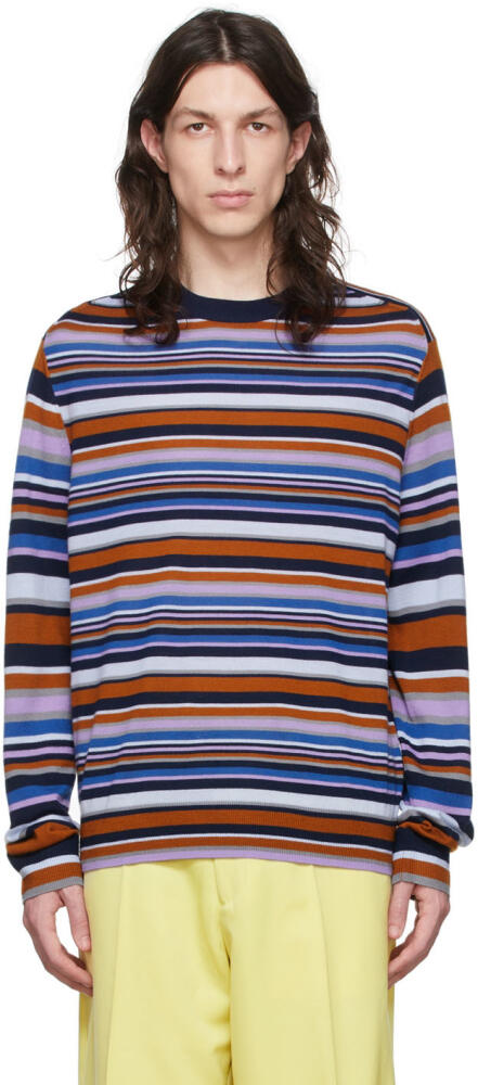 PS by Paul Smith Blue Merino Wool Sweater Cover