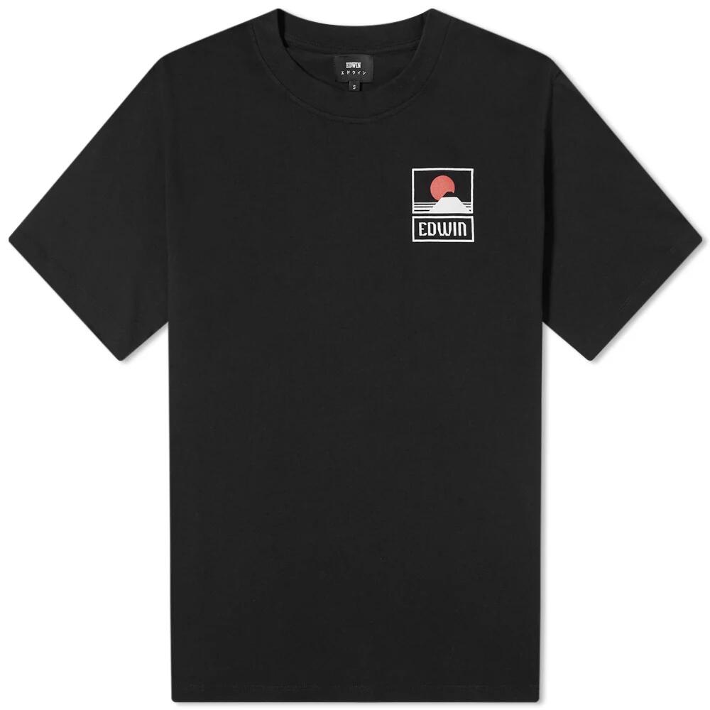 Edwin Men's Sunset On Mt. Fuji T-Shirt in Black Cover