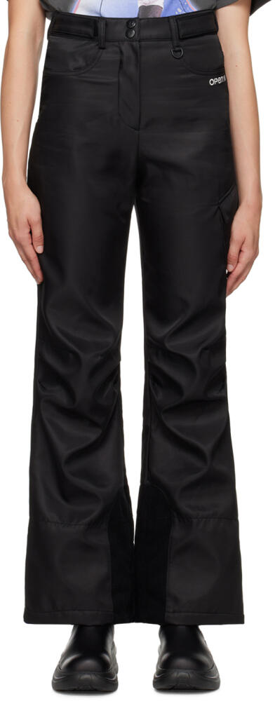 OPEN YY Black Paneled Trousers Cover