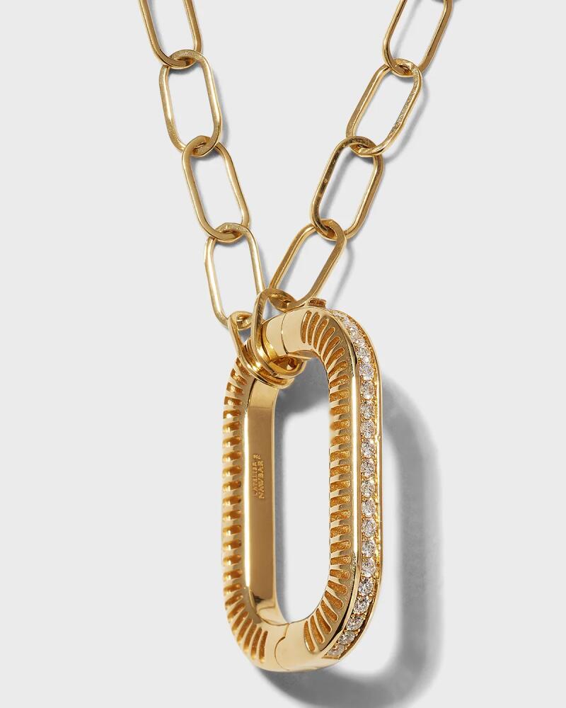 L'atelier Nawbar Yellow Gold Diamond Lock Necklace Cover