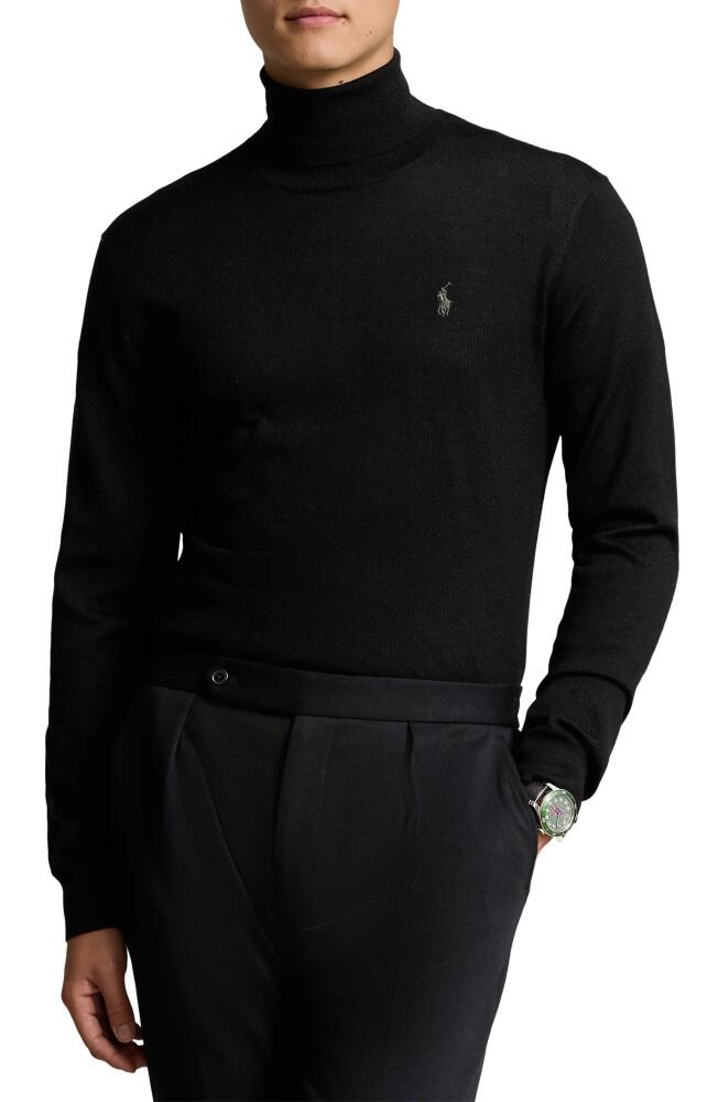 Polo Ralph Lauren Merino Wool Turtleneck Sweater in Polo Black Cover