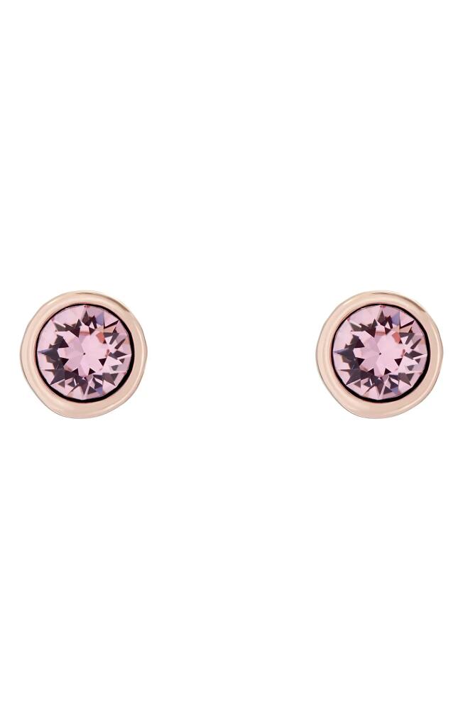 Ted Baker London Sinaa Crystal Stud Earrings in Rose Gold Light Crystal Cover