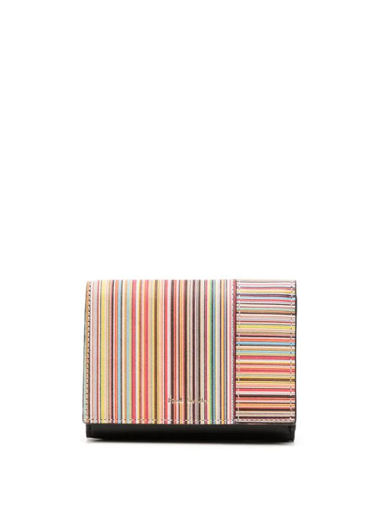 Paul Smith Signature Stripe tri-fold leather wallet - Multicolour Cover