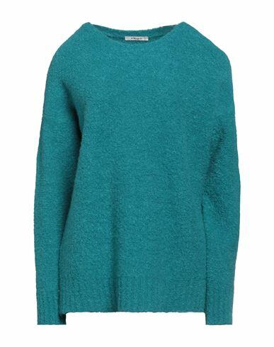 Kangra Woman Sweater Turquoise Alpaca wool, Wool, Silk, Polyamide Cover