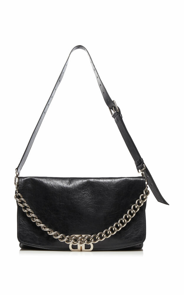 Balenciaga - BB Chain-Detailed Leather Shoulder Bag - Black Cover