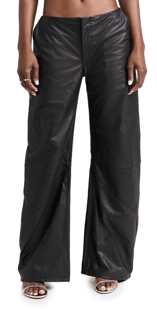 EB Denim Hollywood Frederic Leather Pants Black Leather Cover