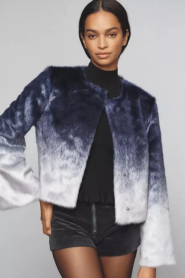 Maeve Faux-Fur Ombre Coat Jacket Cover