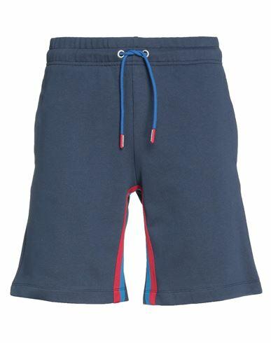 Bikkembergs Man Shorts & Bermuda Shorts Midnight blue Cotton Cover