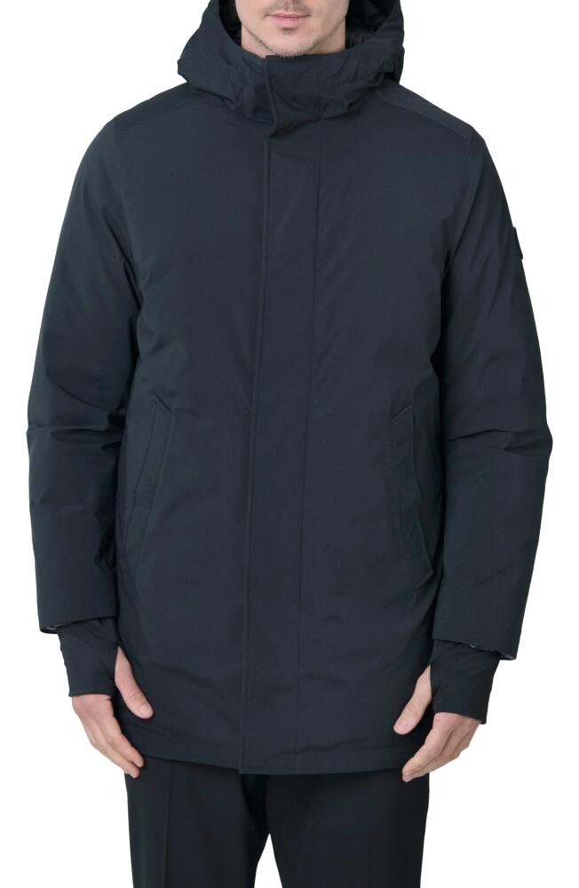 The Recycled Planet Company Everdas Water Resistant & Windproof Down Parka in Black Cover