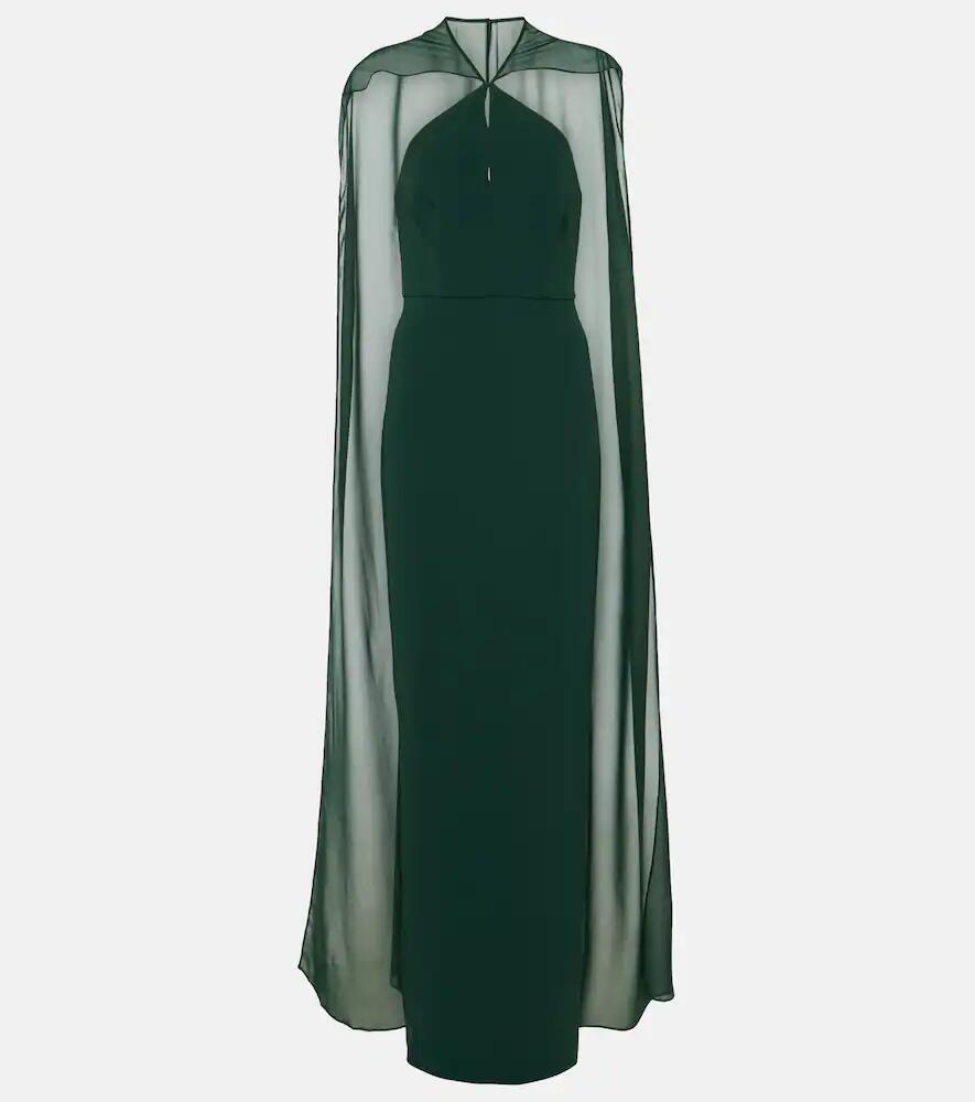 Roland Mouret Caped satin crêpe gown Cover