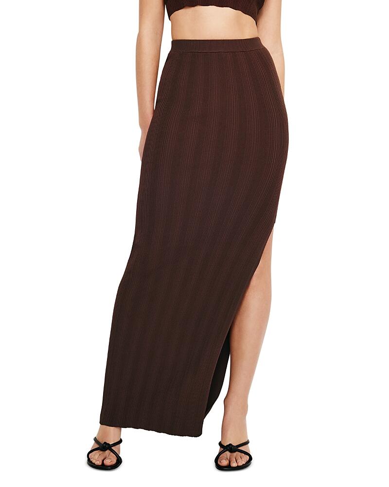 Good American Ribbed Knit Maxi Skirt Cover