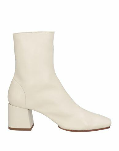 Souliers Martinez Woman Ankle boots Off white Leather Cover