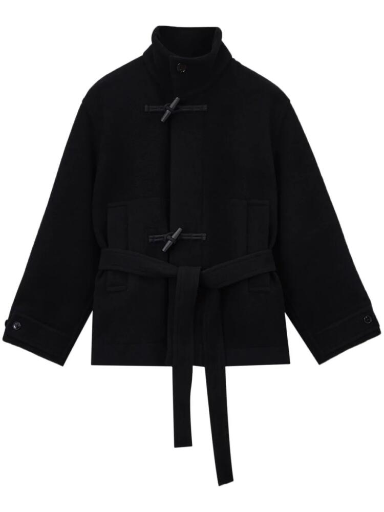 LEMAIRE funnel neck duffle coat - Black Cover