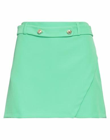 Vicolo Woman Mini skirt Green Polyester, Elastane Cover