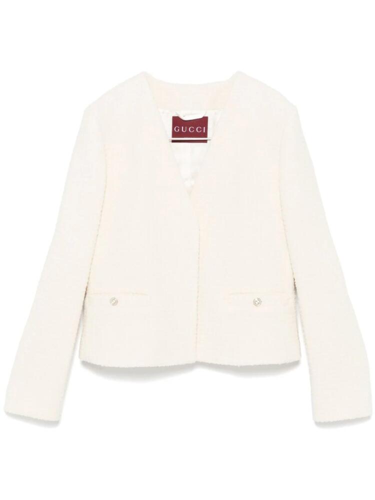 Gucci Damier Bouclé jacket - White Cover