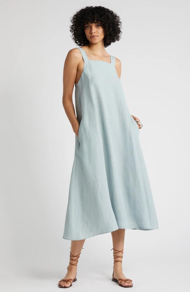 Nordstrom Sleeveless A-Line Sundress in Teal Mist Cover