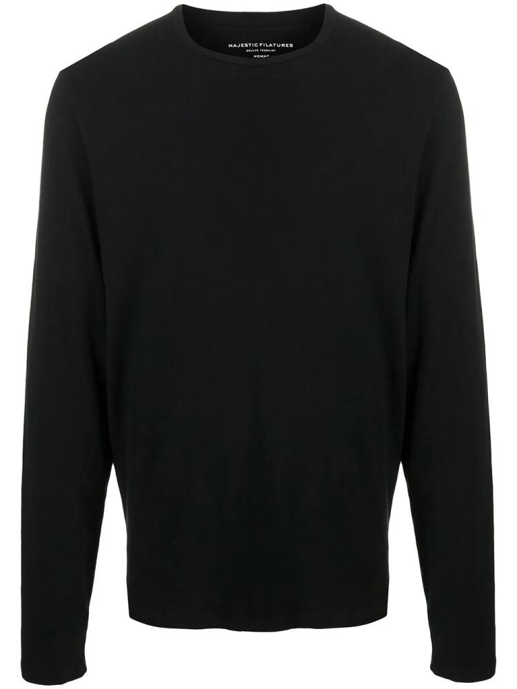 Majestic Filatures crew neck long-sleeve T-shirt - Black Cover