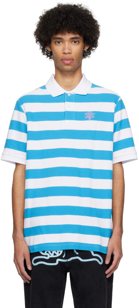 ICECREAM Blue & White Striped Polo Cover