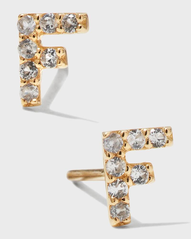 Tai White Sapphire Initial Stud Earring, Single Cover