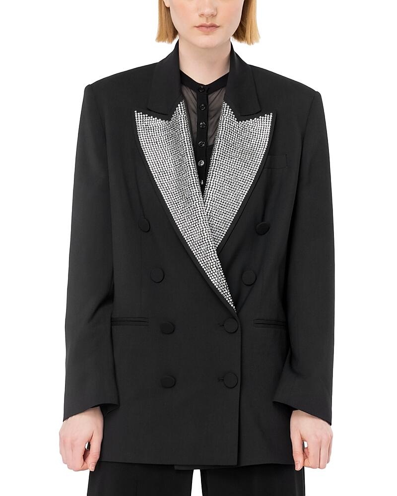 Pinko Manduria Embellished Double Breasted Blazer Cover