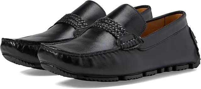 Massimo Matteo Woven Strap Driver (Black) Men's Shoes Cover