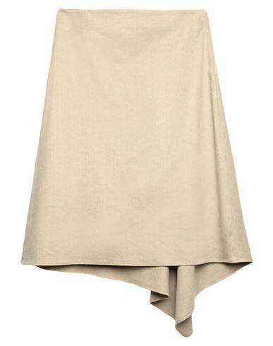 Joseph Woman Midi skirt Beige Linen, Cotton, Elastane Cover