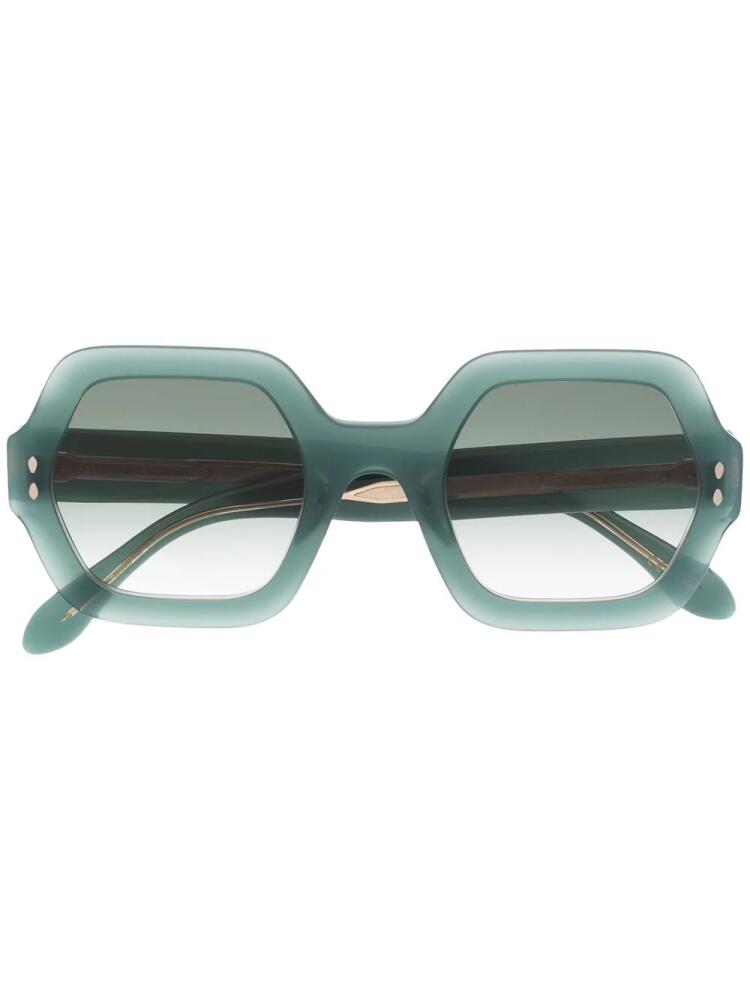 Isabel Marant Eyewear polished oversize-frame sunglasses - Green Cover