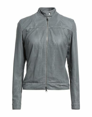 Giorgio Brato Woman Jacket Grey Soft Leather Cover