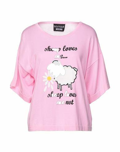 Boutique Moschino Woman Sweater Pink Cotton, Polyamide, Elastane Cover