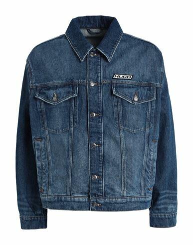 Hugo Man Denim outerwear Blue Cotton Cover