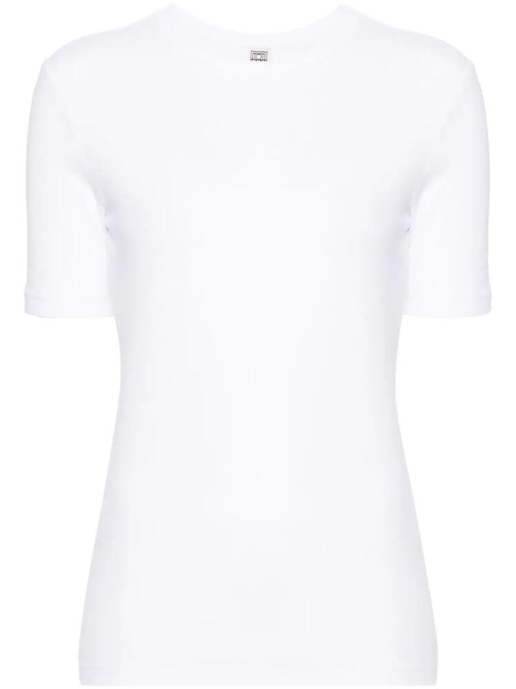 TOTEME ribbed cotton T-shirt - White Cover