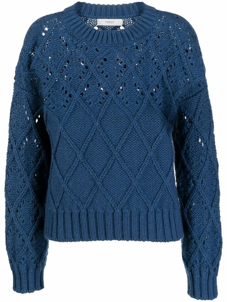 Pringle of Scotland diamond-pattern wool jumper - Blue Cover