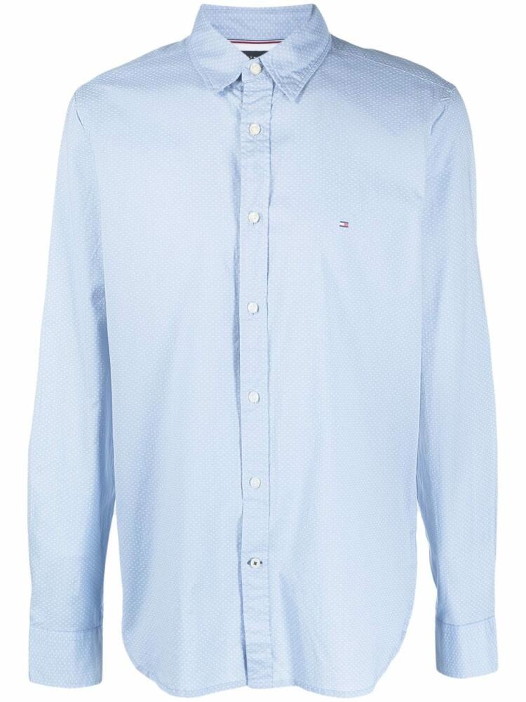 Tommy Hilfiger spread-collar cotton shirt - Blue Cover