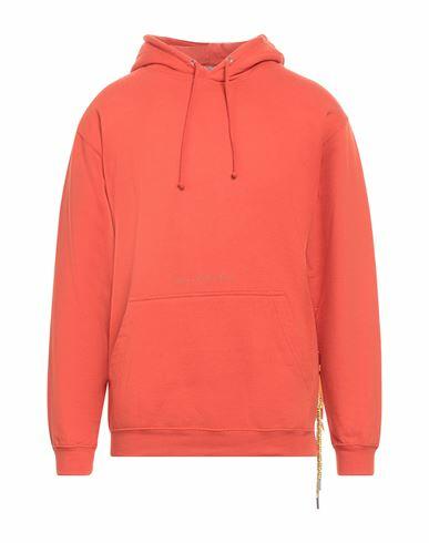 Daniele Alessandrini Homme Man Sweatshirt Orange Cotton, Polyester Cover