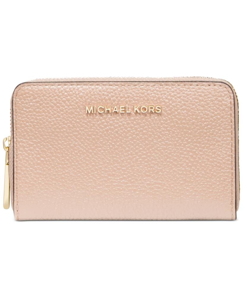 Michael Michael Kors Jet Set Small Zip Around Card Case - Soft Pink/Gold Cover