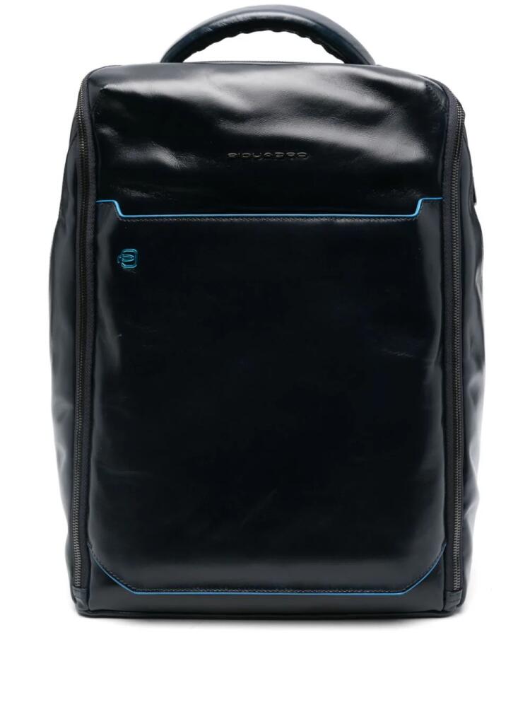 PIQUADRO leather backpack - Blue Cover