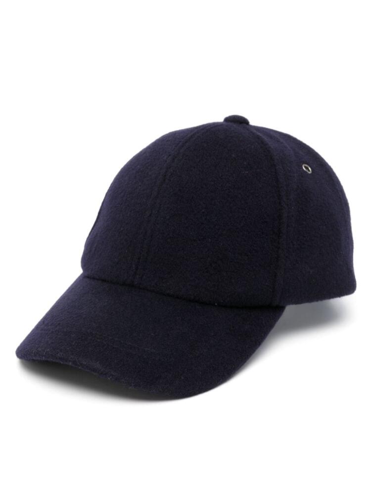 Paul Smith signature stripe-trim wool cap - Blue Cover