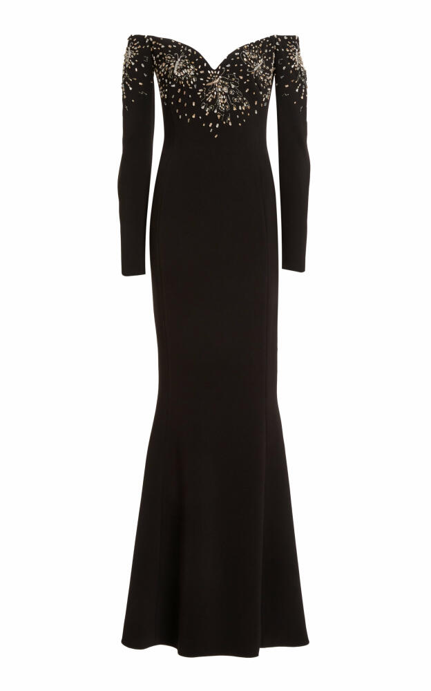 Zuhair Murad - Embellished Off-The-Shoulder Cady Gown - Black Cover