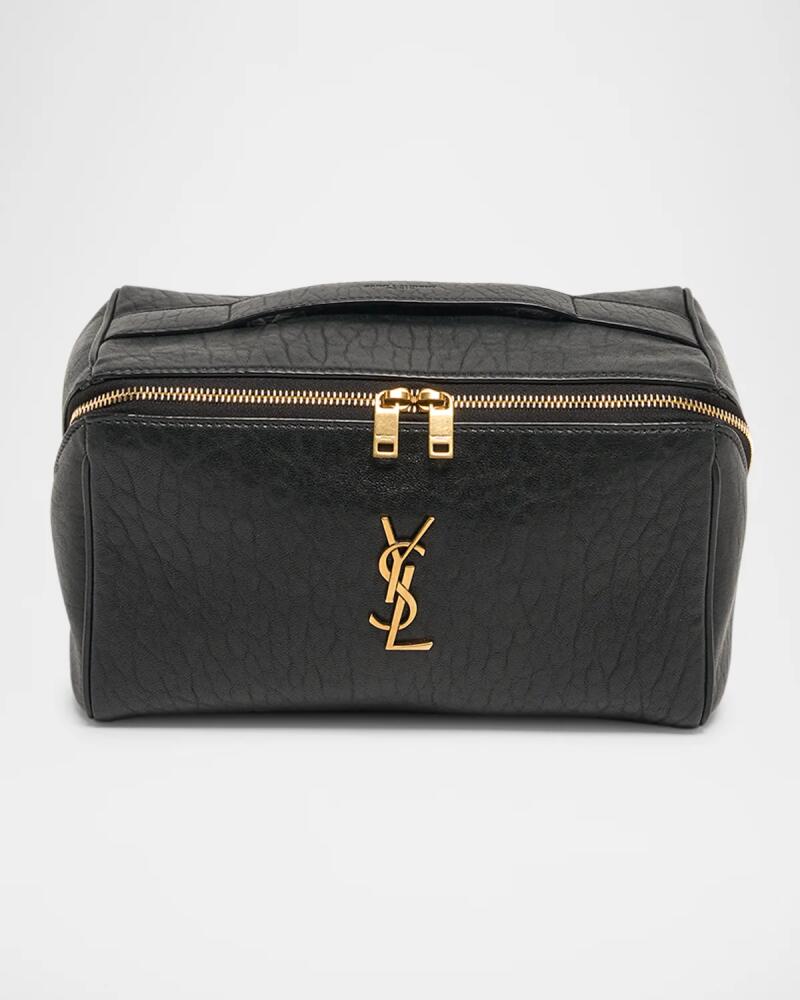 Saint Laurent YSL Vanity Case in Grained Leather Cover