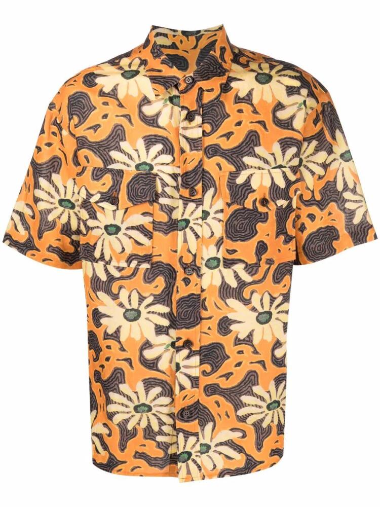 Nanushka floral print shirt - Orange Cover